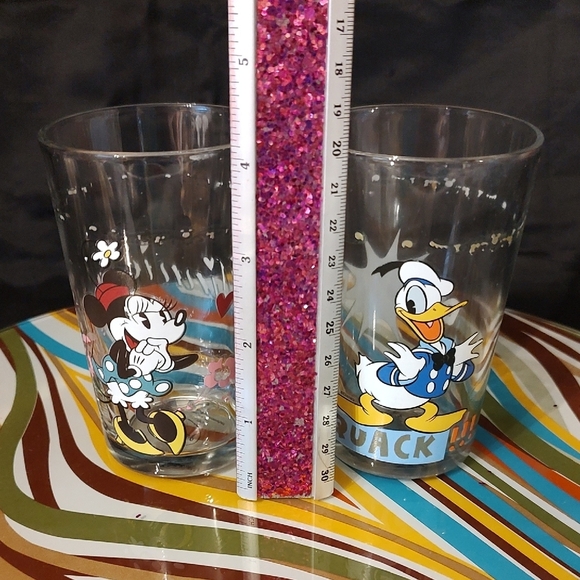 Disney Donald and Minnie Glass Set - Blue and Red Highlights - Picture 4 of 6